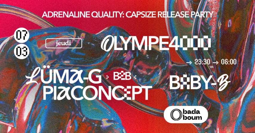 Club — Adrenaline Quality : Capsize release party cover