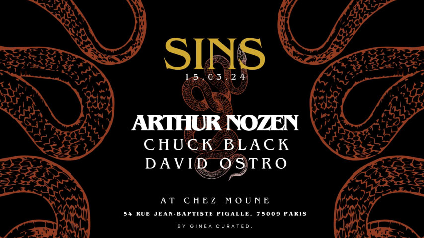 SINS CURATED @CHEZMOUNE - Friday 15.03 cover