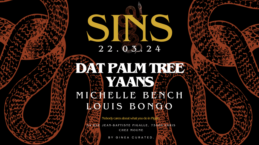 SINS CURATED @CHEZMOUNE - Friday 22.03 cover