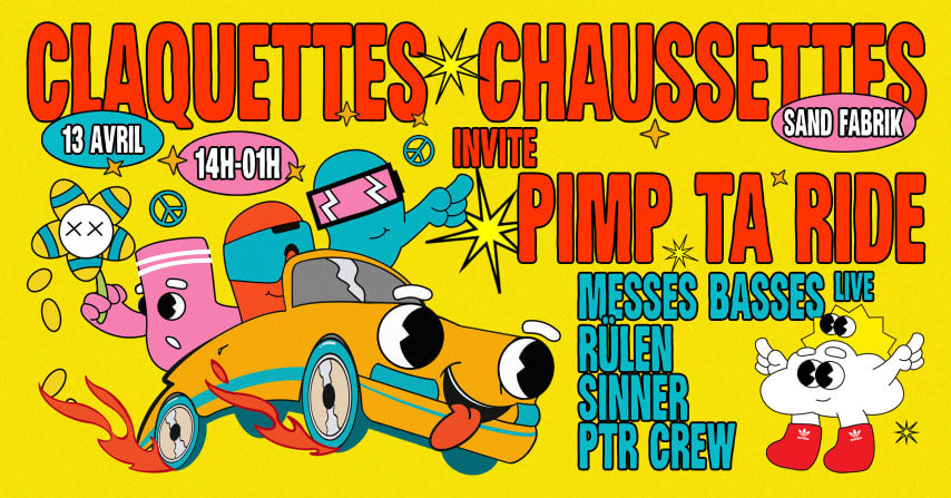 Claquettes Chaussettes invite Pimp Ta Ride cover