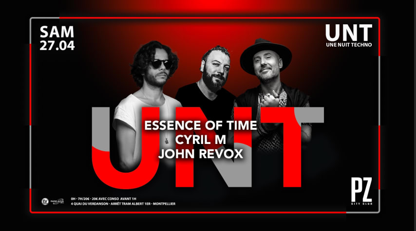 UNE NUIT TECHNO X ESSENCE OF TIME X CYRIL M X JOHN REVOX cover