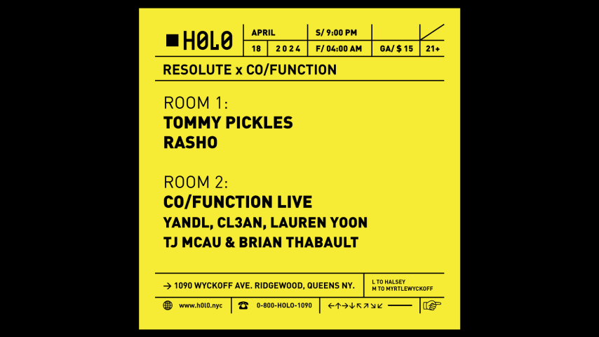 ReSolute with Tommy Pickles, Rasho & Co/Function LIVE cover