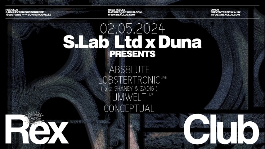 S.Lab Ltd x Duna: Lobstertronic Live, Umwelt Live & friends cover