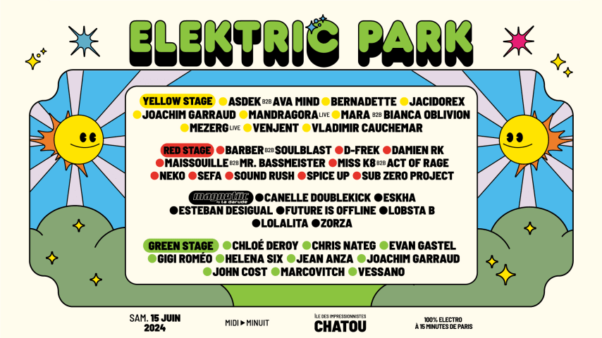 Elektric Park : samedi 15 juin 2024 cover