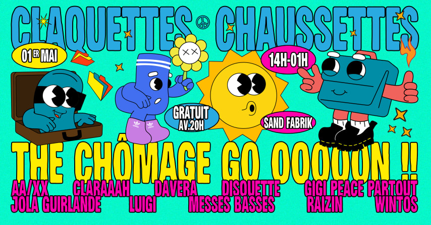 [ FREE av. 20h ] Claquettes Chaussettes The Chômage Go On ! cover