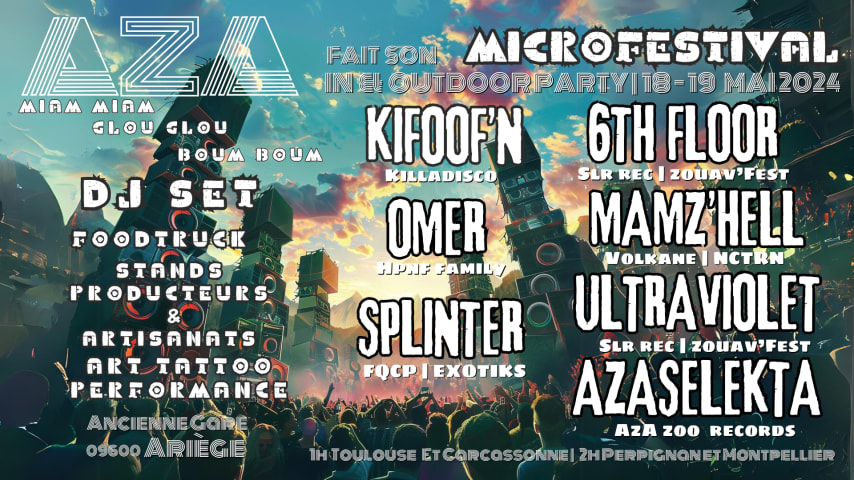 AZA Micro Festival | 18-19 Mai | Ariege cover