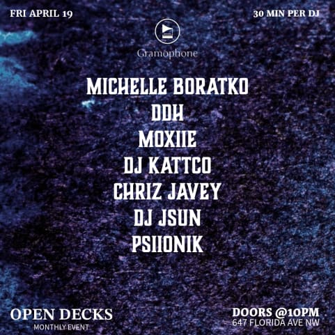 GRAMOPHONE PRESENTS: OPEN DECKS - MONTHLY EVENT cover