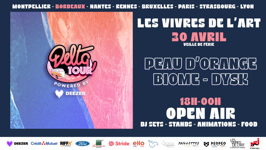 OPEN AIR : DELTA TOUR X LES VIVRES DE L'ART - BORDEAUX cover