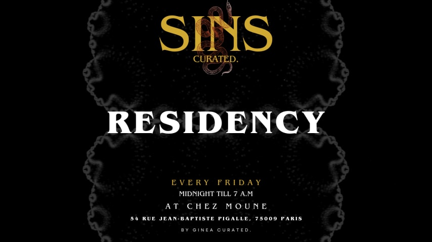 SINS CURATED @CHEZMOUNE - Friday 24.05 cover