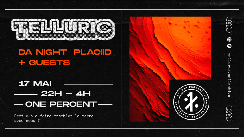 TELLURIC X ONE PERCENT // DA NIGHT, PLACIID + GUESTS cover