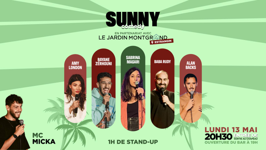 Sunny Comedy X Le Jardin Montgrand • 1h de Stand-up • 13-05 cover