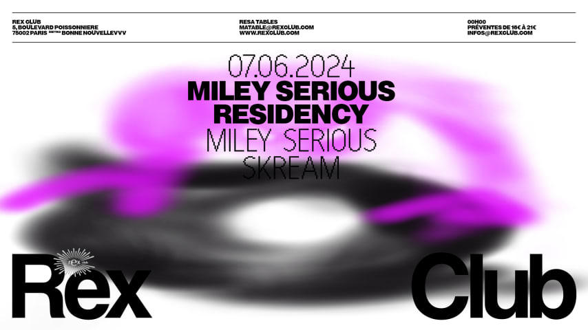 Miley Serious Residency: Skream & Miley Serious cover