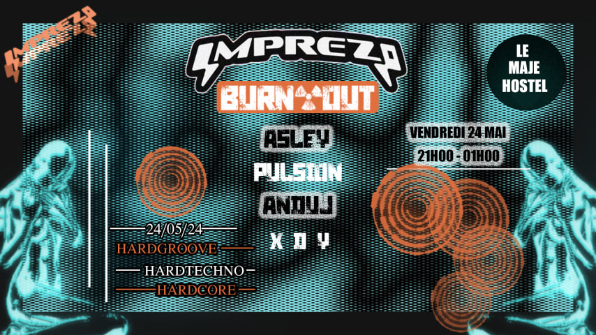 BURN-OUT by IMPREZA ANDUJ, ASLEY, PULSION, X D Y cover