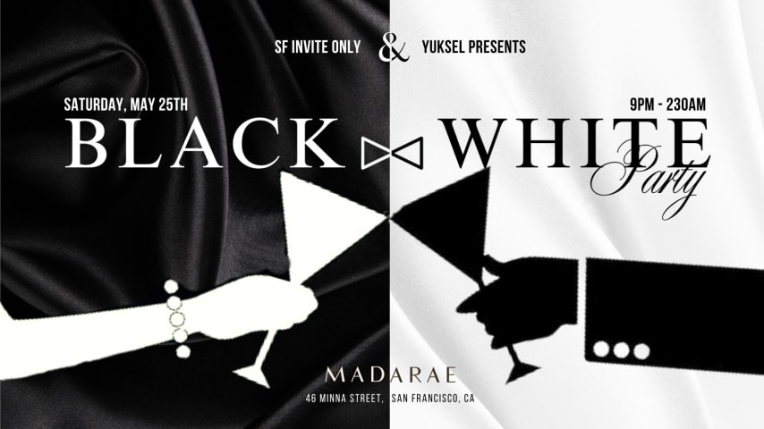 BLACK & WHITE ATTIRE PARTY AT MADARAE SAN FRANCISCO cover