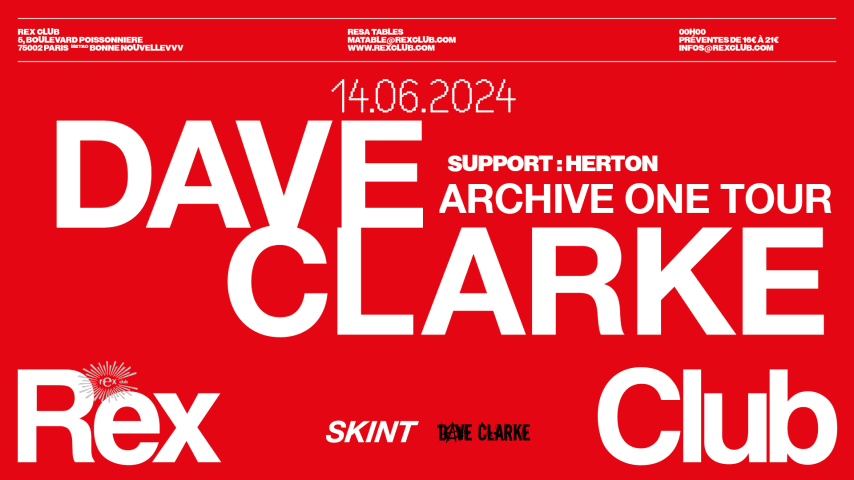 Dave Clarke Archive One Tour: Dave Clarke, Herton cover