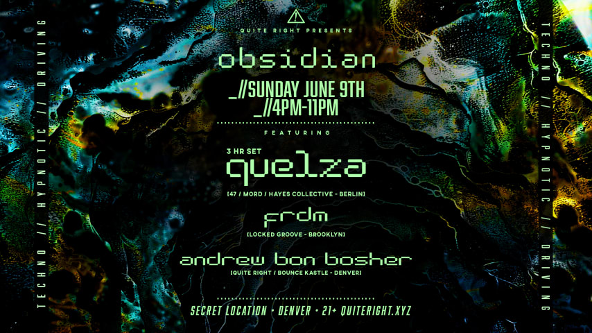 Obsidian- Quelza, FRDM, Andrew Bon Bosher cover