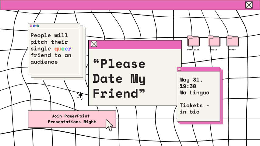 "Please Date My Friend" PowerPoint Presentation Night cover