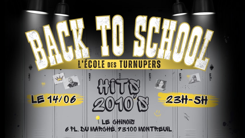 BACK TO SCHOOL - L’ÉCOLE DES TURNUPERS cover