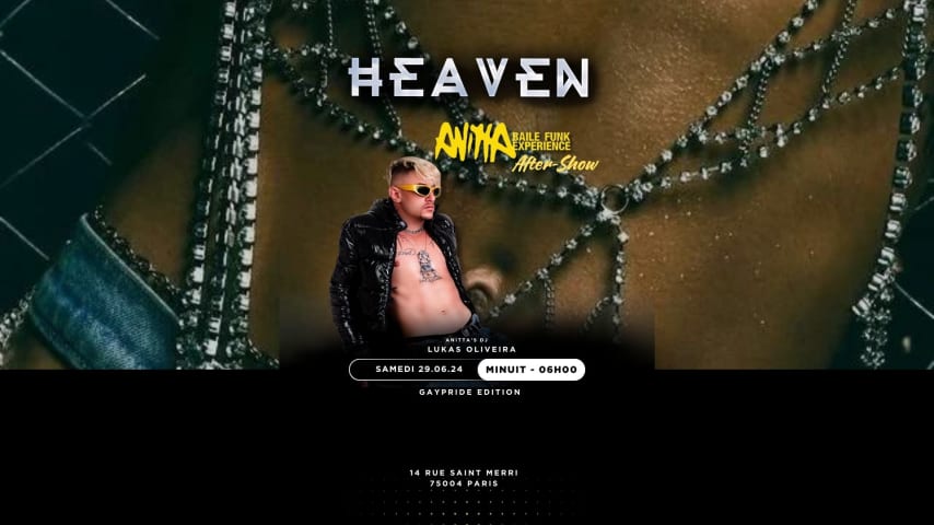 HEAVEN EVENEMENT AFTER SHOW ANITTA Gaypride Edition cover