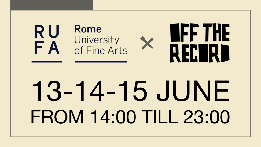 Rome University Of Fine Arts X Off The Record cover