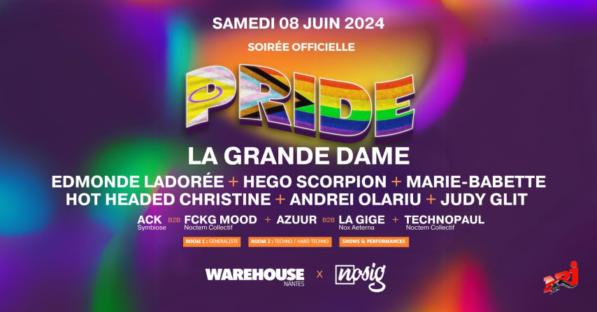 Pride 2024 - Soirée officielle - WAREHOUSE NANTES cover