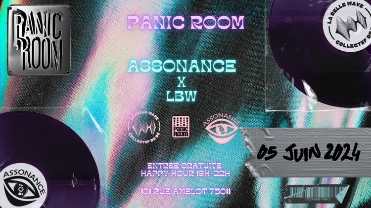 Panic room invite Assonance & La Belle Wave cover