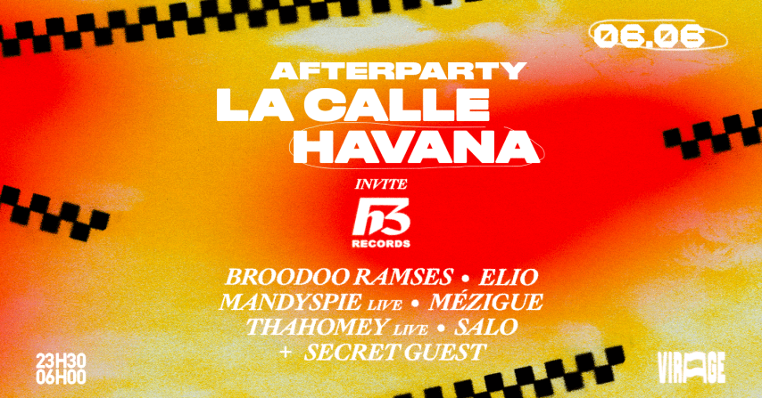 Afterparty LA CALLE HAVANA invite H3 RECORDS cover