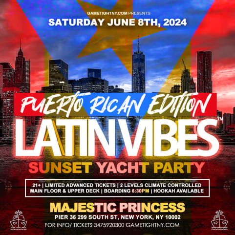 Puerto Rican Latin Vibes NY Sunset Majestic Princess Cruise cover
