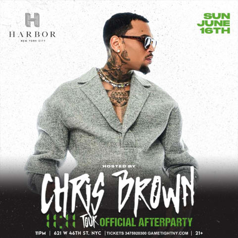 Chris Brown live 11:11 Tour Official Harbor NYC After Party cover