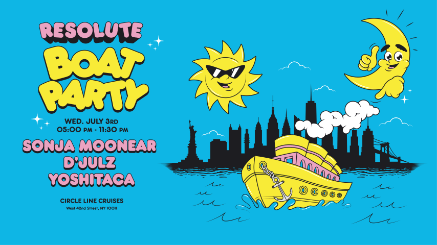 ReSolute Annual July 3rd Boat Party w/ Sonja Moonear, D'Julz cover