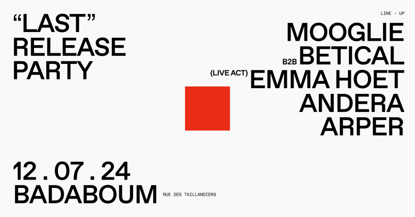 Club — Mooglie b2b Betical, Emma Hoet (live), Andera & Arper cover