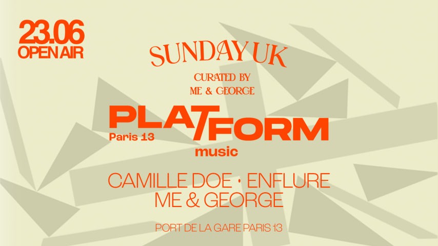 OPEN AIR (free) Sunday UK Me&George w/ Camille Doe & Enflure cover