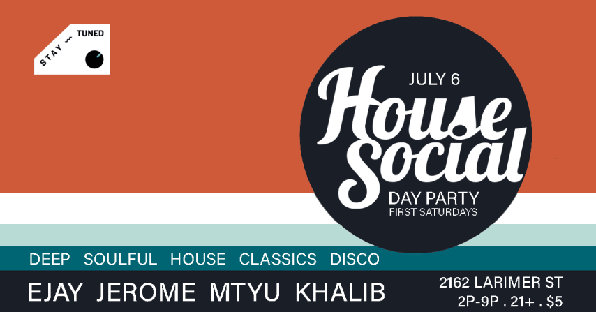 House Social Day Party - Starting At 2pm cover