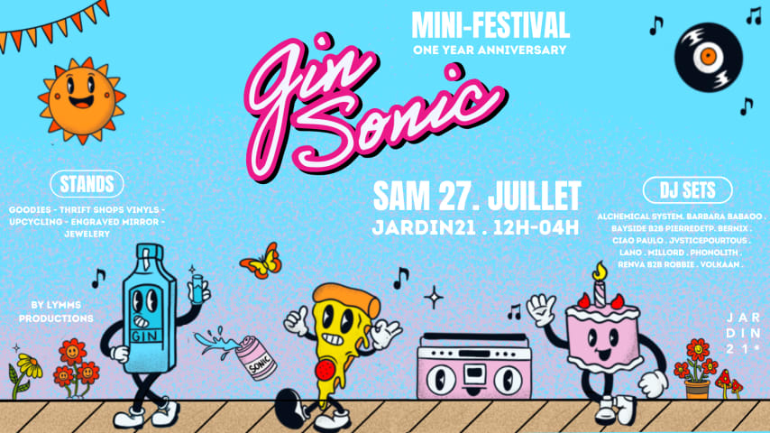 Gin Sonic Mini Festival 𖤓 One Year Anniversary cover