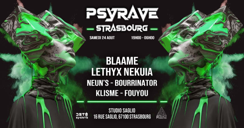 PSYRAVE (Strasbourg) : BLAAME - NEUN'S - LETHYX NEKUIA cover