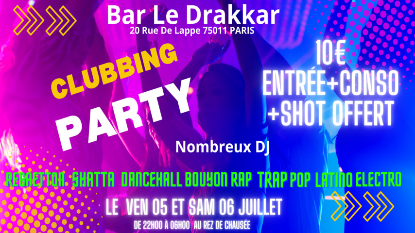 Soirée Clubbing Party , Dj Shatta Dancehall Rap Trap Electro cover