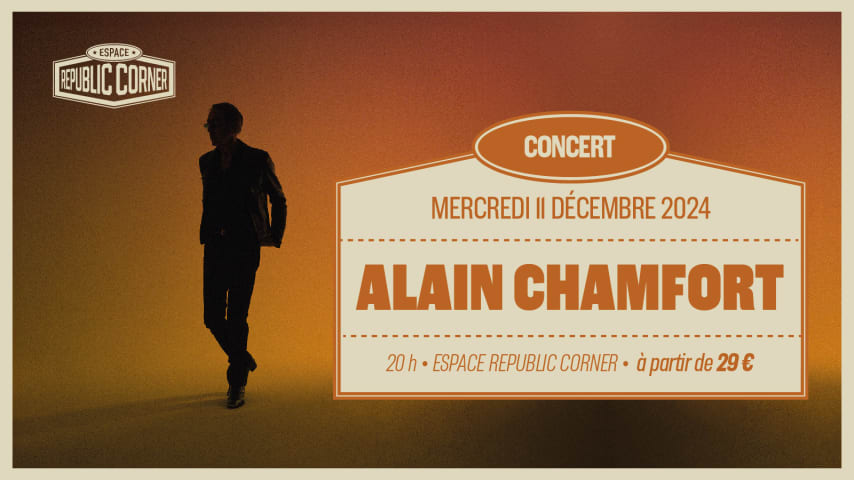 Alain Chamfort en concert à l'Espace Republic Corner cover