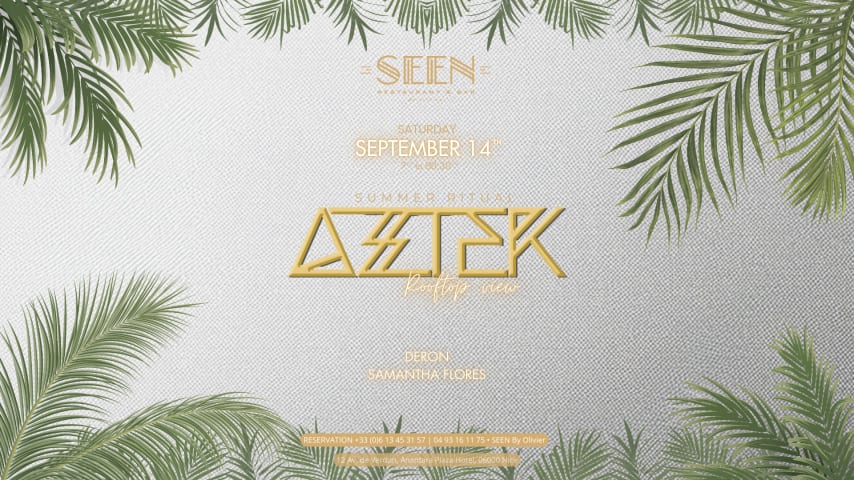 AZTEK X SEEN ROOFTOP - SAMEDI 14 SEPTEMBRE cover