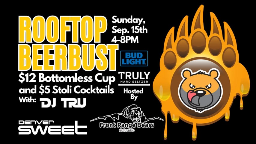 Rooftop Beerbust 🍺 (Front Range Bears) No Cover 9/1 cover