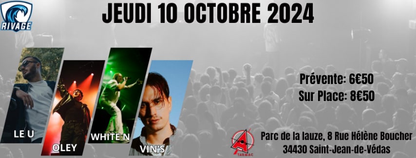 Vin'S - White N - Le U - Oley+ Dj Set Au Tarmac Montpellier cover