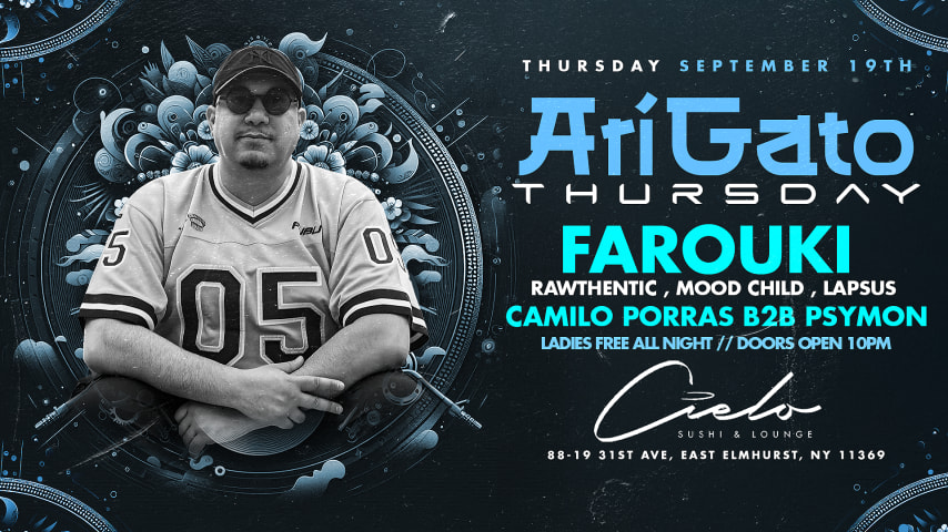 Arigato Thursdays W/ Farouki, Camilo Porras B2b Psymon  9.19 cover