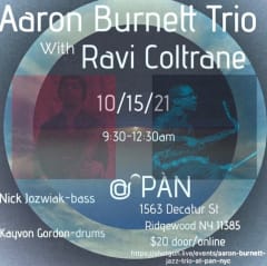 Aaron Burnett Jazz Trio at Pan NYC cover