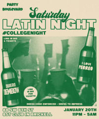 Sat. Latin Night cover