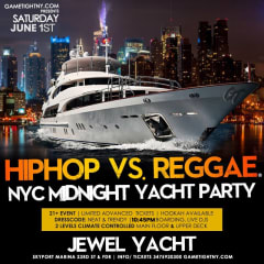 NYC HipHop vs Reggae Saturday Jewel Yacht Skyport Marina 24' cover