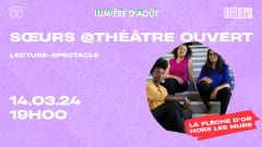 SOEURS @THÉÂTRE OUVERT cover