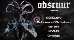 OBSCUUR : KØZLØV | ECHOES OF OCTOBER | ONELAS | BFVR | KVLR cover