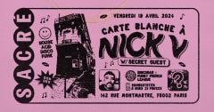 Sacré présente : Carte Blanche à Nick V cover