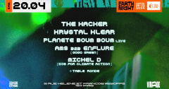 EARTH NIGHT W/ The Hacker, Krystal Klear, AMS b2b Enflure cover