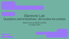 Electronic Lab - La rémunération des artistes cover