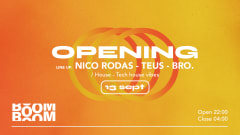 Opening: Nico Rodas + Teus + Bro. cover